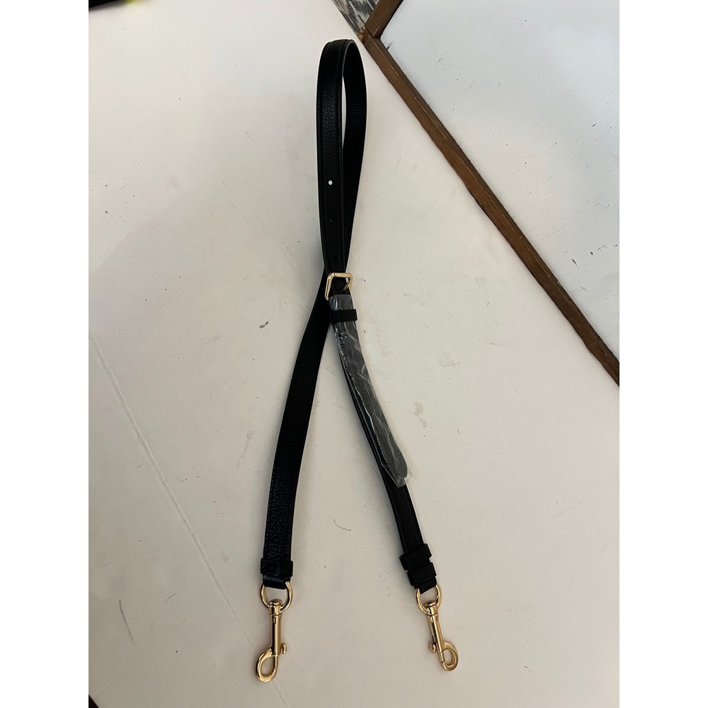 COACH Black Leather Crossbody Bag Strap Gold  Hardware Detachable Shoulder Strap